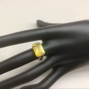 CZ Citrine Colored Ring